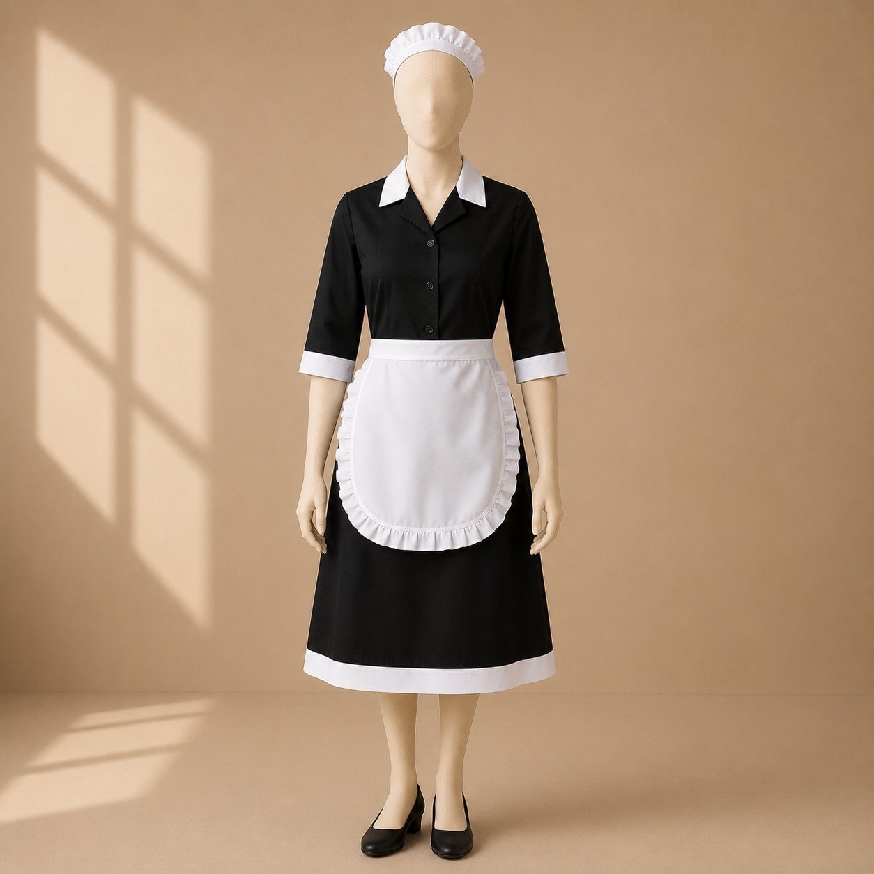 Housemaid Uniform Set, 3/4 Sleeve