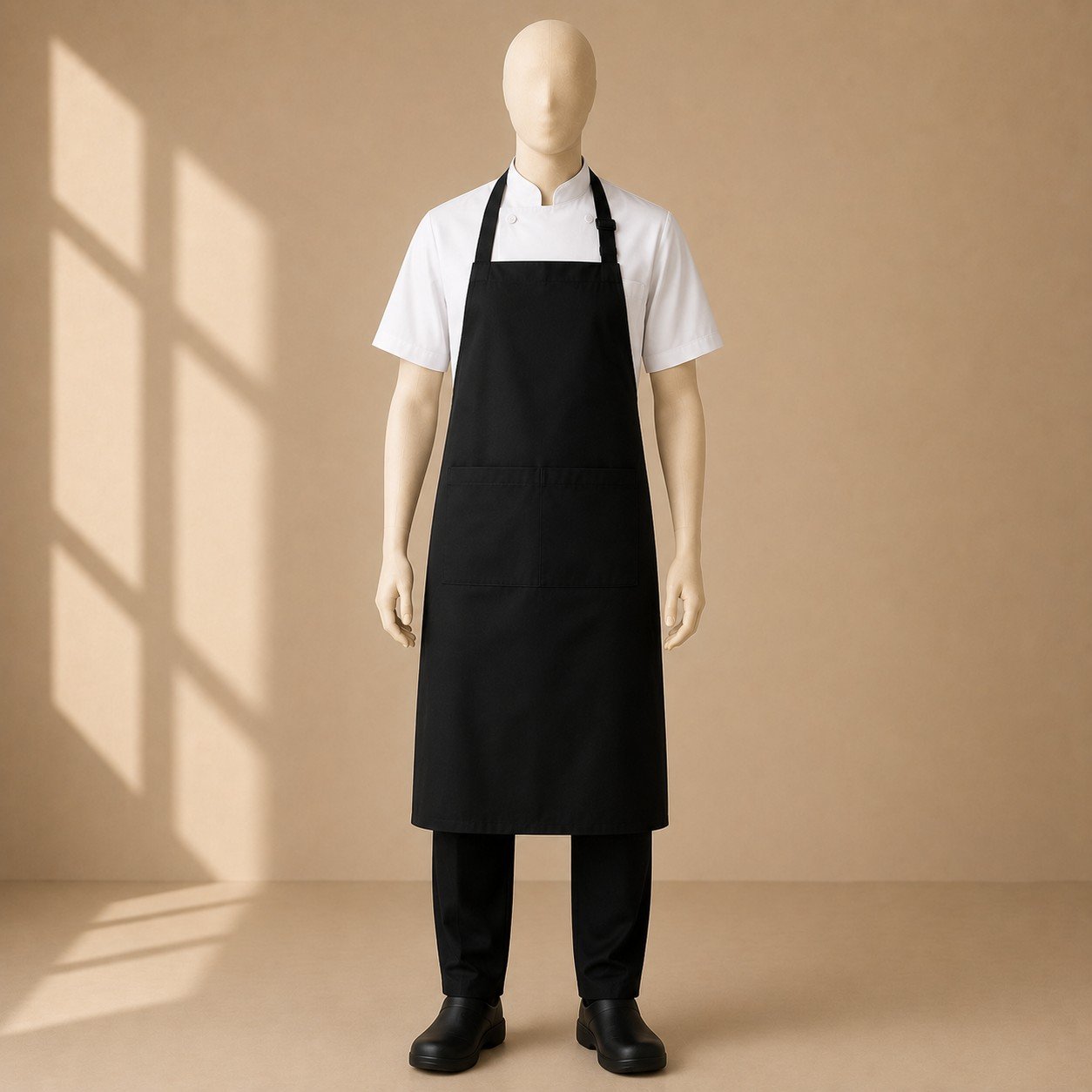Black Kitchen Bib Apron
