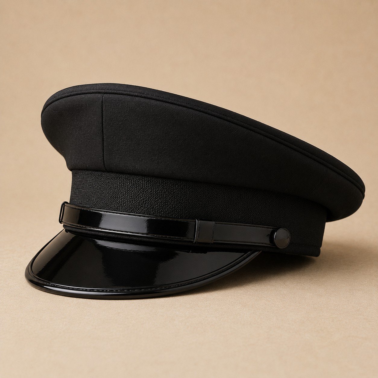 Security Peaked Cap, Black