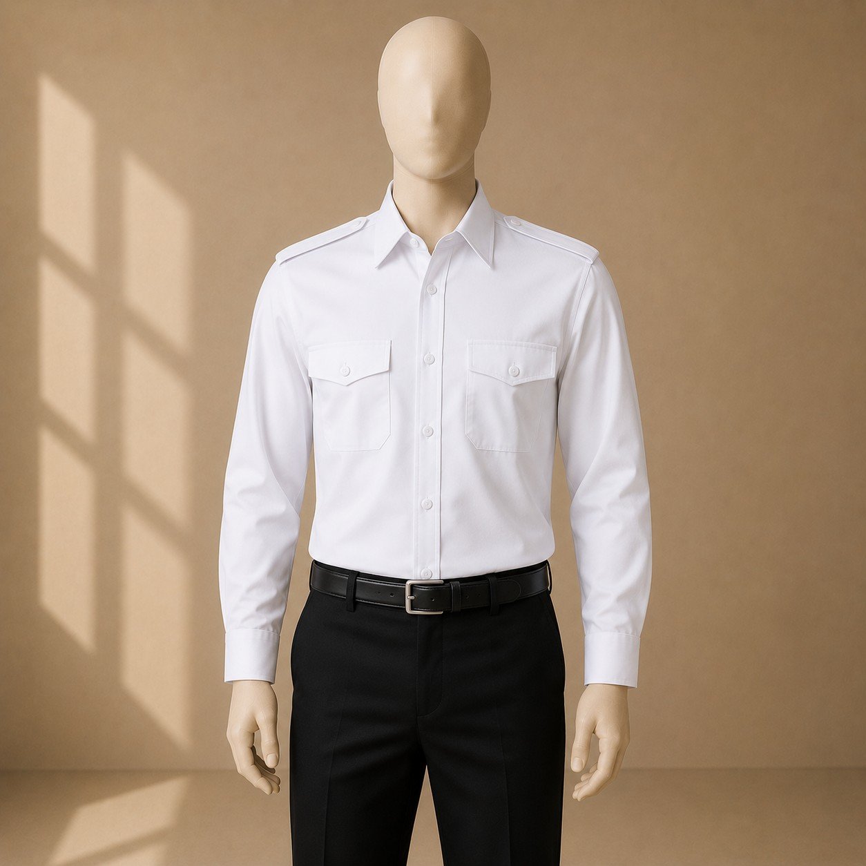 Security Shirt, White, Full Sleeve