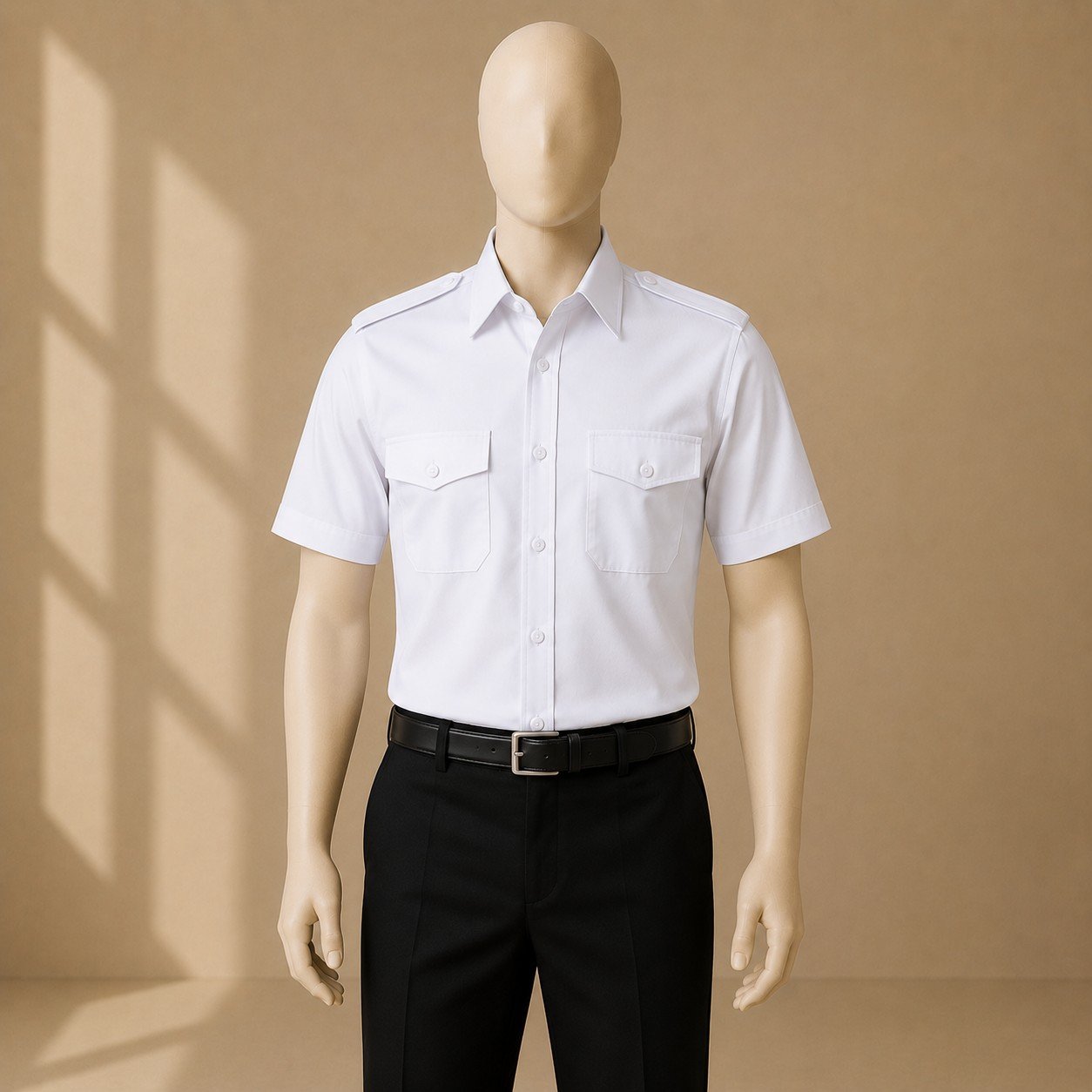 Security Shirt, White, Short Sleeve