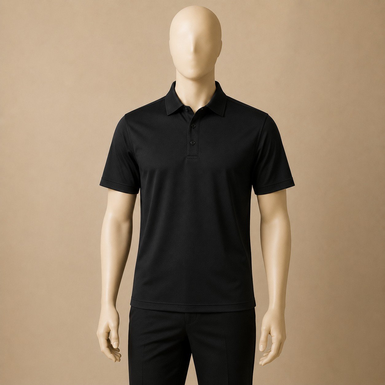 Polo T-Shirt, Black