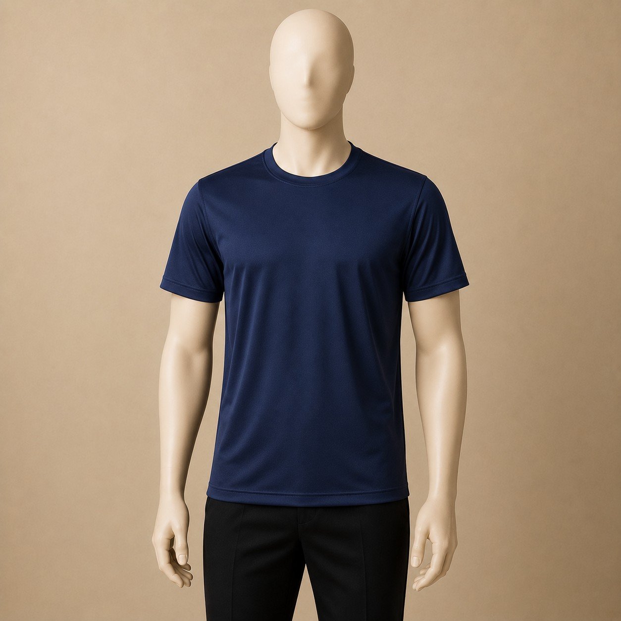 Round Neck T-Shirt, Navy Blue